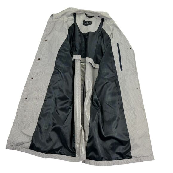 Lauren Ralph Lauren Mens Stanza Classic Fit Puppytooth Rain Coat Cream Brown 36S - Picture 2 of 5